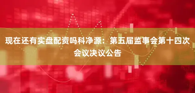 现在还有实盘配资吗科净源：第五届监事会第十四次会议决议公告